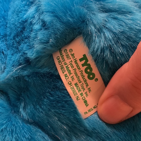 NEW ⭐️VTG 90’s Talking Tickle Me Cookie Monster w/ Demo-Mode Tag Attached - Picture 9 of 12